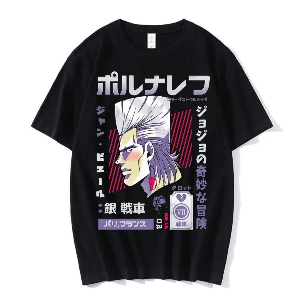 2024 New Anime Jojo Bizarre Adventure Tshirt Unisex Jotaro Star Platinum Unisexga T-shirts Unisex Women Fashion Short Sleeve Casual Tops Unisex