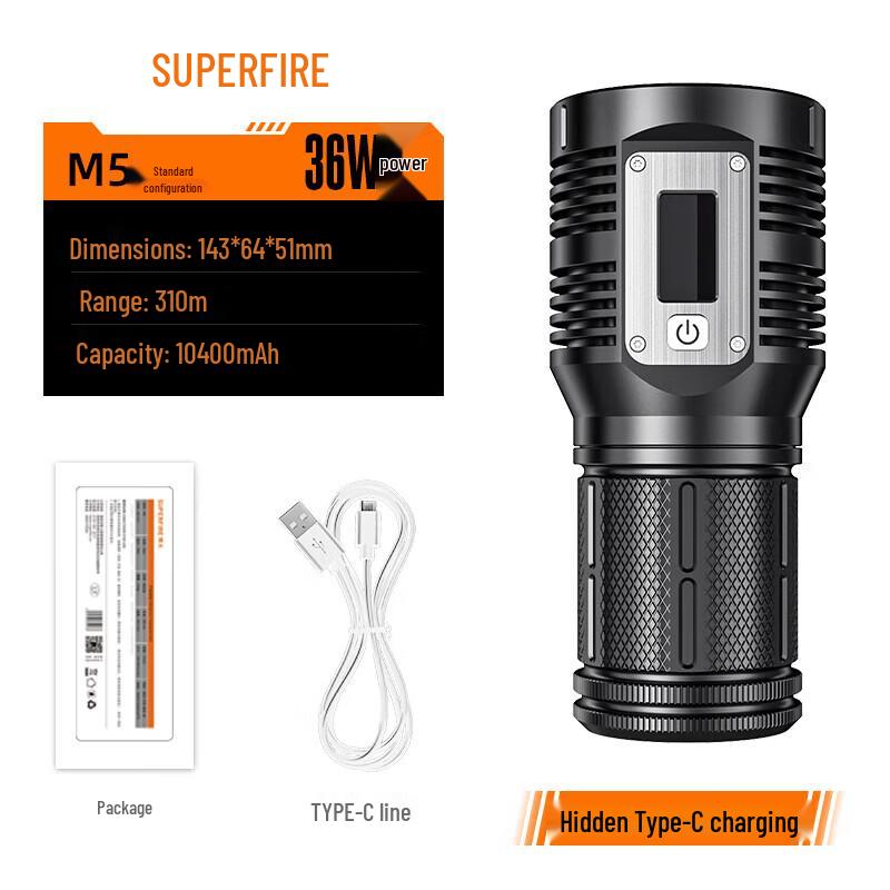 SupFire M5 LED Rechargeable Flashlight