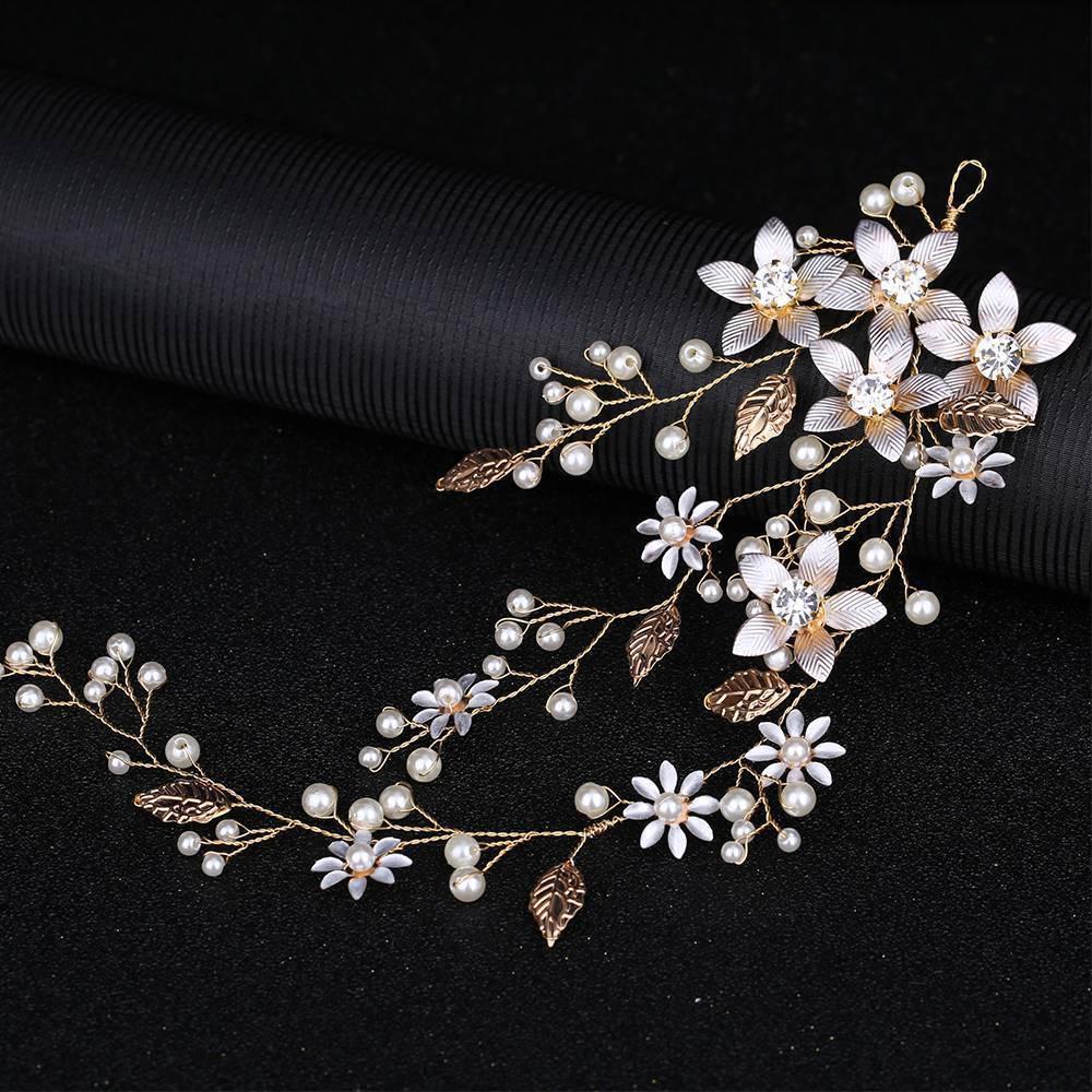 Повязка на голову с кристаллами Halo Hairband Leaf Crown Bride Ободки Свадебные аксессуары для волос