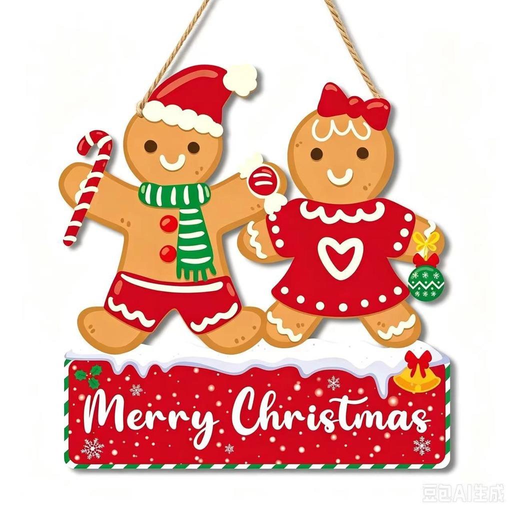 Christmas Wall Decor Sturdy Wooden Decorative Hanging Ornament Tree Shaped Ornament Natural Wooden Christmas Sign For Garden