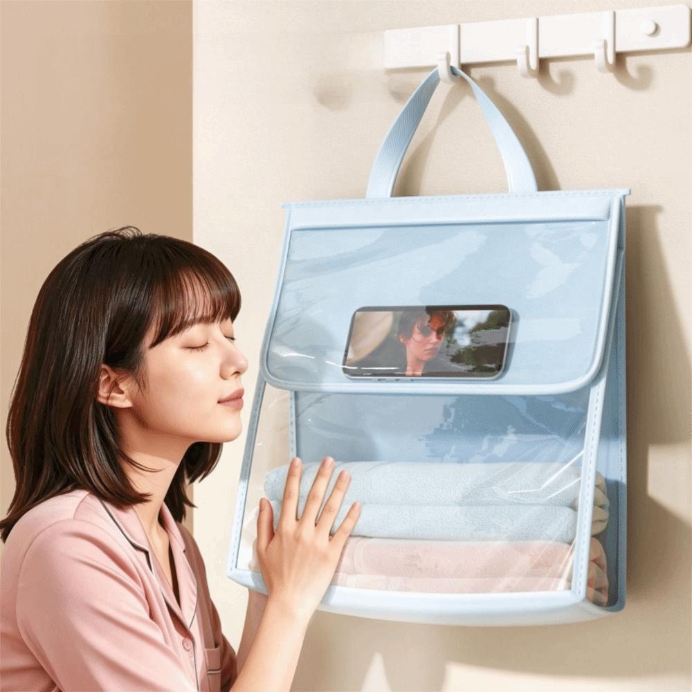 Waterproof Hanging Bathroom Storage Bag Transparent Toiletry Organizer Dormitory Use
