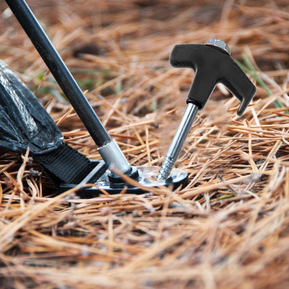 8/4pcs Outdoor Tent Nail 20/25cm Screw Anchor Stakes Pegs Screw In Tent Pegs Ground Nails M8 Carbon Steel Hexagonal Plastic Head