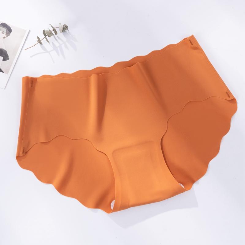 Бесшовное дышащее нижнее белье из ледяного шелка с средней посадкой, женские трусики, волнообразный эффект лифтинга бедер и контроля живота, сексуальные трусики-слипы