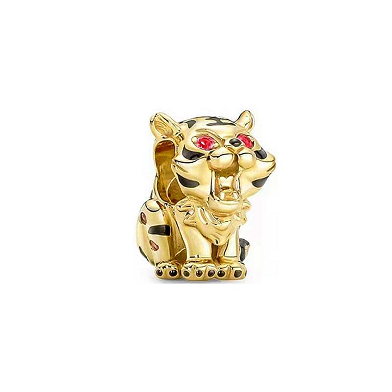 НОВЫЕ блестящие круглые бусины-шармы с позолотой, подходят для оригинального серебряного браслета, DIY украшения, подарок, бант, двойное сердце, подвеска