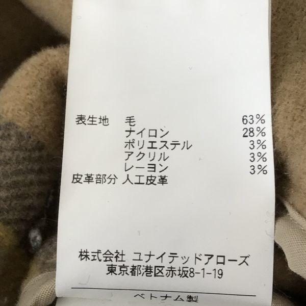 Vallombrosa × UNITED ARROWS Шерстяное пальто-дафлкот до колена коричневое женское 36(ИСПОЛЬЗОВАЛ)