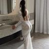 See Through Lace Maxi Dress Women Patchwork Hollow Long Sleeve Big Backless Sexy Dresses Club Party Women Sheath Dress