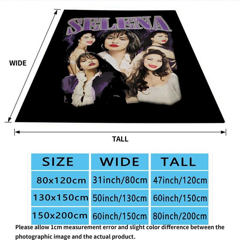 1PC Selena Quintanilla Patterned Flannel Blanket Suitable For All Seasons For Home Decor Warmth And Comfort Gifts Holiday Present