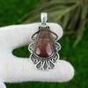 Daughters Day Sale Bloodstone Stone Bezel Ethnic Wedding Pendant Sterling Silver