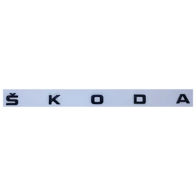 AWLV7 ABS Car Rear Trunk Badge Emblem Sticker for Skoda Octavia Kodiaq Karoq Superb Rapid Fabia Kamiq Yeti 4x4 Letter Logo Accessories