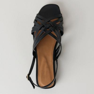 Римские плетеные сандалии на низком каблуке, женские дышащие сандалии на массивной подошве, лето 2025, новая коллекция, ажурные женские гладиаторские сандалии, Sandalias De Mujer