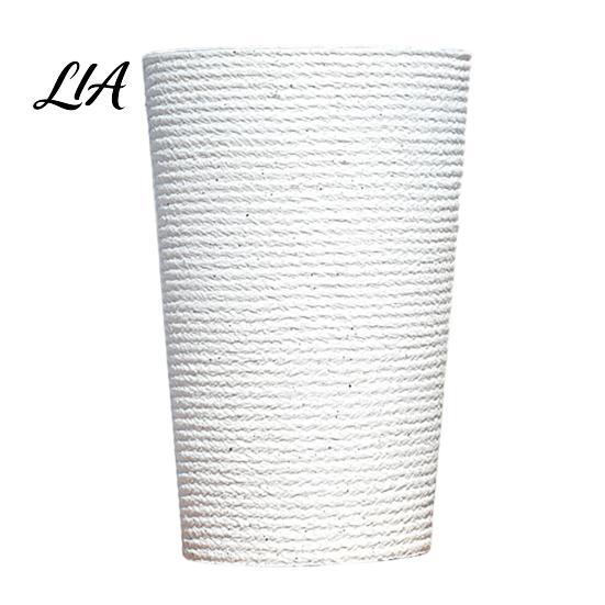 Large Capacity Planter for Tall Plants Round Flower Pot with Drainage Holes, 17 Inch Stone-Look Versatile Indoor Outdoor Greenery Container
