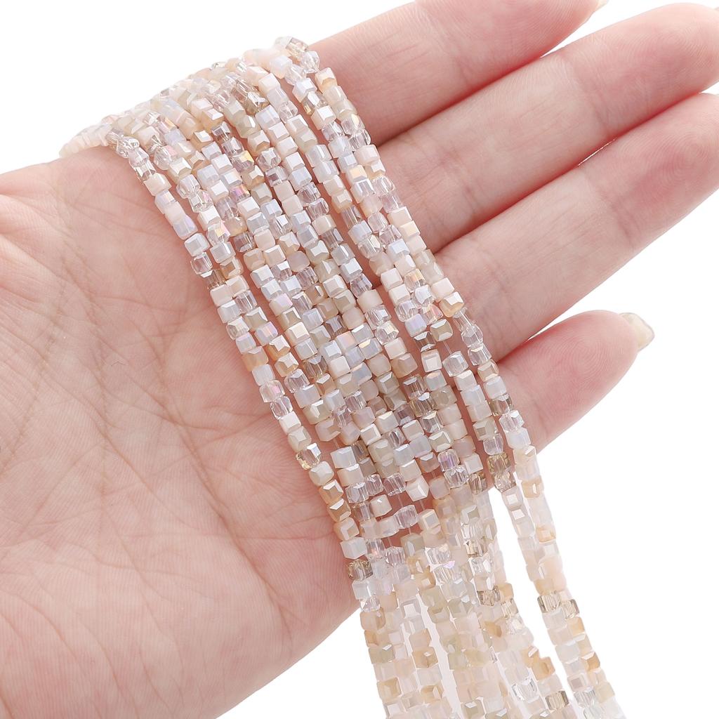 180 шт. стеклянная поверхность квадратный интервал бусины для DIY браслеты ожерелья изготовление ювелирных изделий