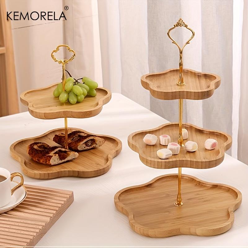 KEMORELA Деревянная подставка для торта 2/3 яруса, подставка для десертов, украшение для столовой, буфета с десертами, печеньем, конфетами, украшение для праздничной вечеринки