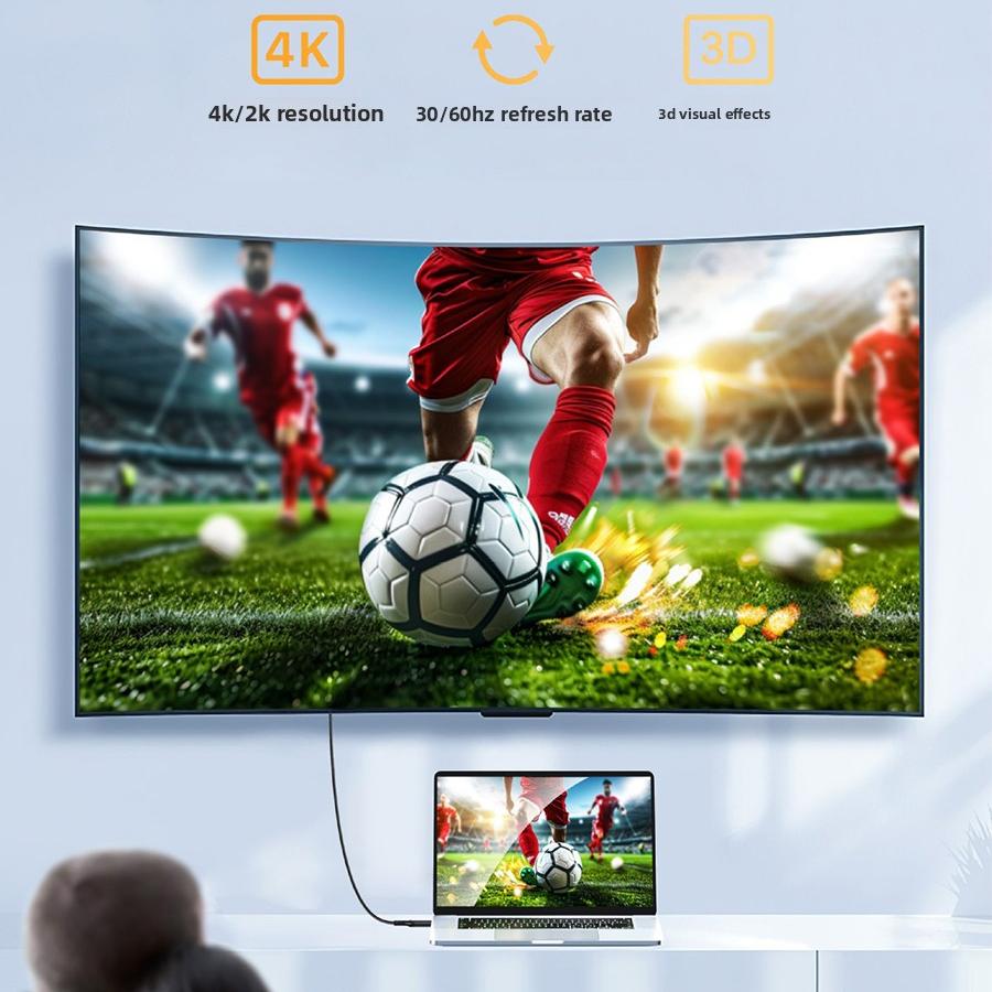 DP to HDMI Cable 2.0 4K 60Hz Male to Male Converter Adapter for Computer Monitor Laptop TV Display