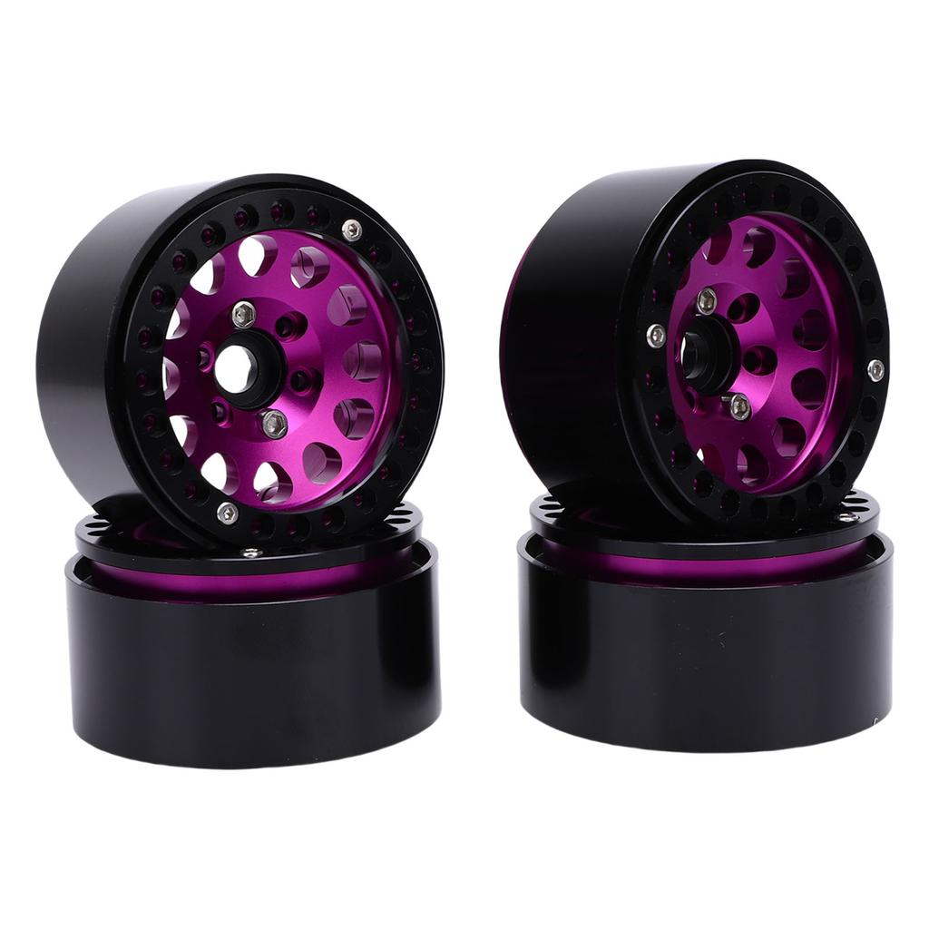 4pcs 1.9 Inch RC Wheel Hub RC Accessories Aluminum Alloy Wheel Hub for 1 10 RC Crawler Car Purple