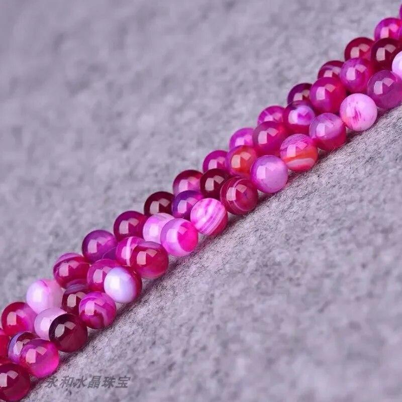 Натуральный красный полосатый агат, свободные бусины, драгоценный камень, гладкая круглая бусина для изготовления ювелирных изделий