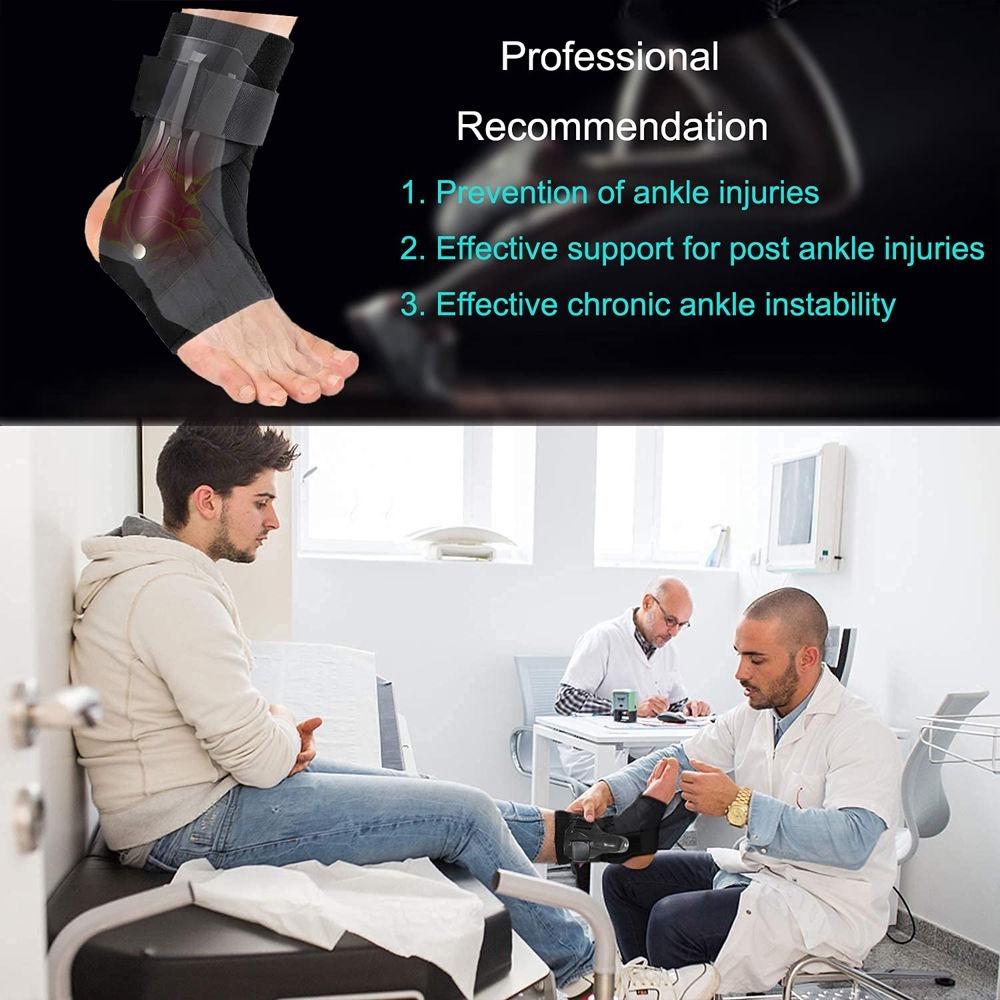 Сильный ортез на голеностопный сустав при растяжении связок, ортез на голеностопный сустав с боковыми стабилизаторами для мужчин и женщин, стабилизатор на голеностопный сустав