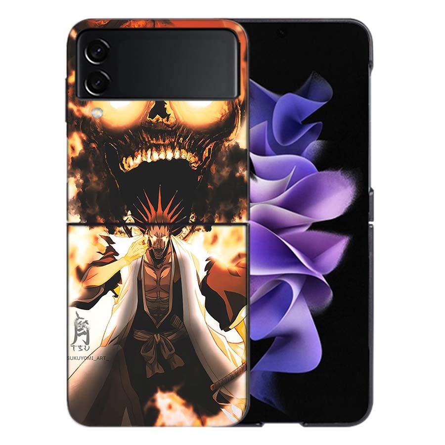 BLEACH Zaraki Kenpachi Coque For Samsung Z Flip7 6 Galaxy Case Shockproof Z Flip5 Z Flip3 4 5G Hard Cover Phone TPU PC Hard Fun