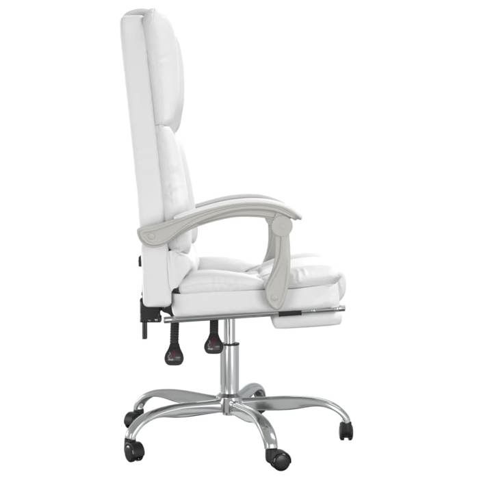 VidaXL Fauteuil de Massage Inclinable de Bureau, Chaise Pivotante avec Dossier et Repose-pied Réglables, Siège de Bureau, 349692
