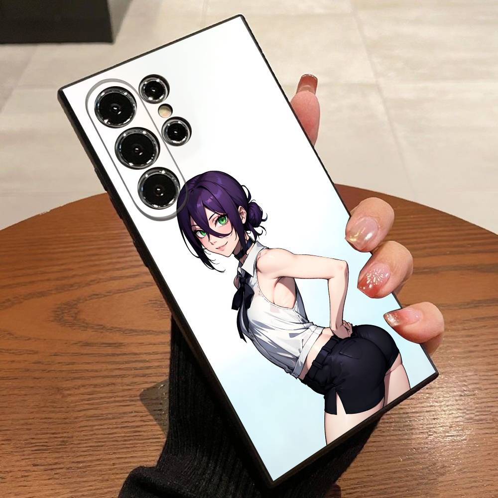 Чехол для телефона C-Chainsaw Man Reze Arc для Samsung S25,S24,S21,S22,S23,S30,Ultra,S20,Plus,Fe,Lite,5G Черный