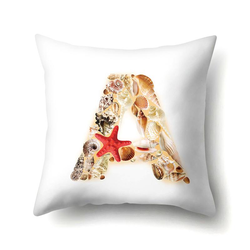 Полиэстеровая наволочка Автомобильная декорация Дом Наволочка с принтом 26 английских букв