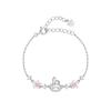 Sanrio Melody 925 silver Melody surrounding falling cherry whispers niche creative temperament simple light luxury design 6029-Melody Sakura Bracelet