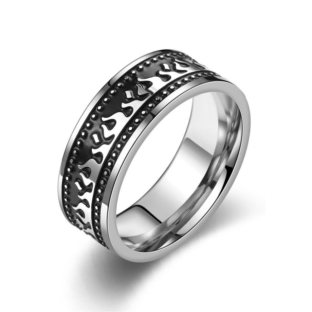 Мужское кольцо из титановой стали - популярные европейские и американские ювелирные изделия из нержавеющей стали
