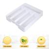 Storage Box 5-Compartment Utensil Organizer Convenient Durable Tableware Storage Tray for Kitchen Drawer