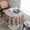 Cotton Jacquard Tablecloth Round Dining Table Cover