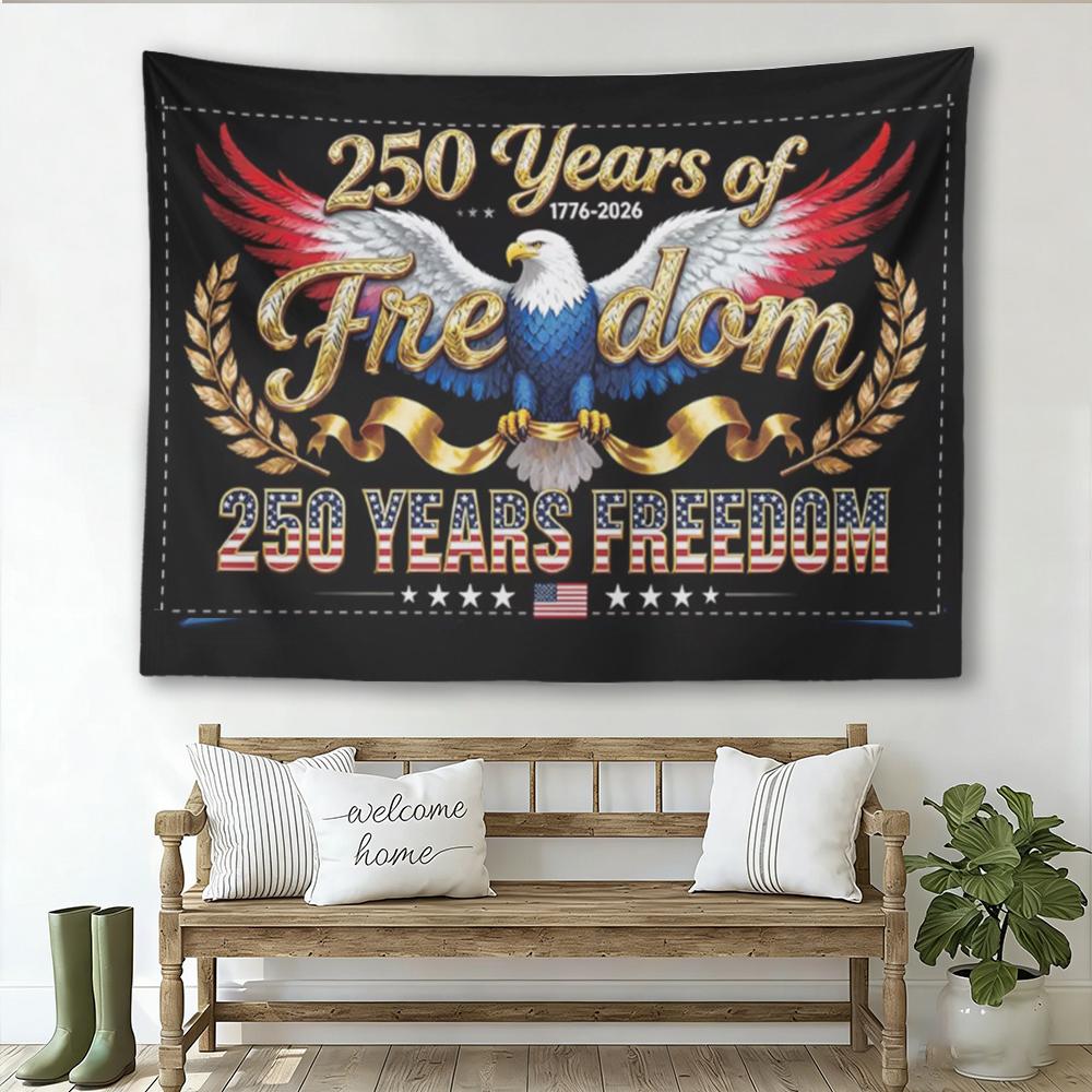 1 шт. Флаг-гобелен с украшением к 250-летию США, тканевое настенное панно для патриотического домашнего декора