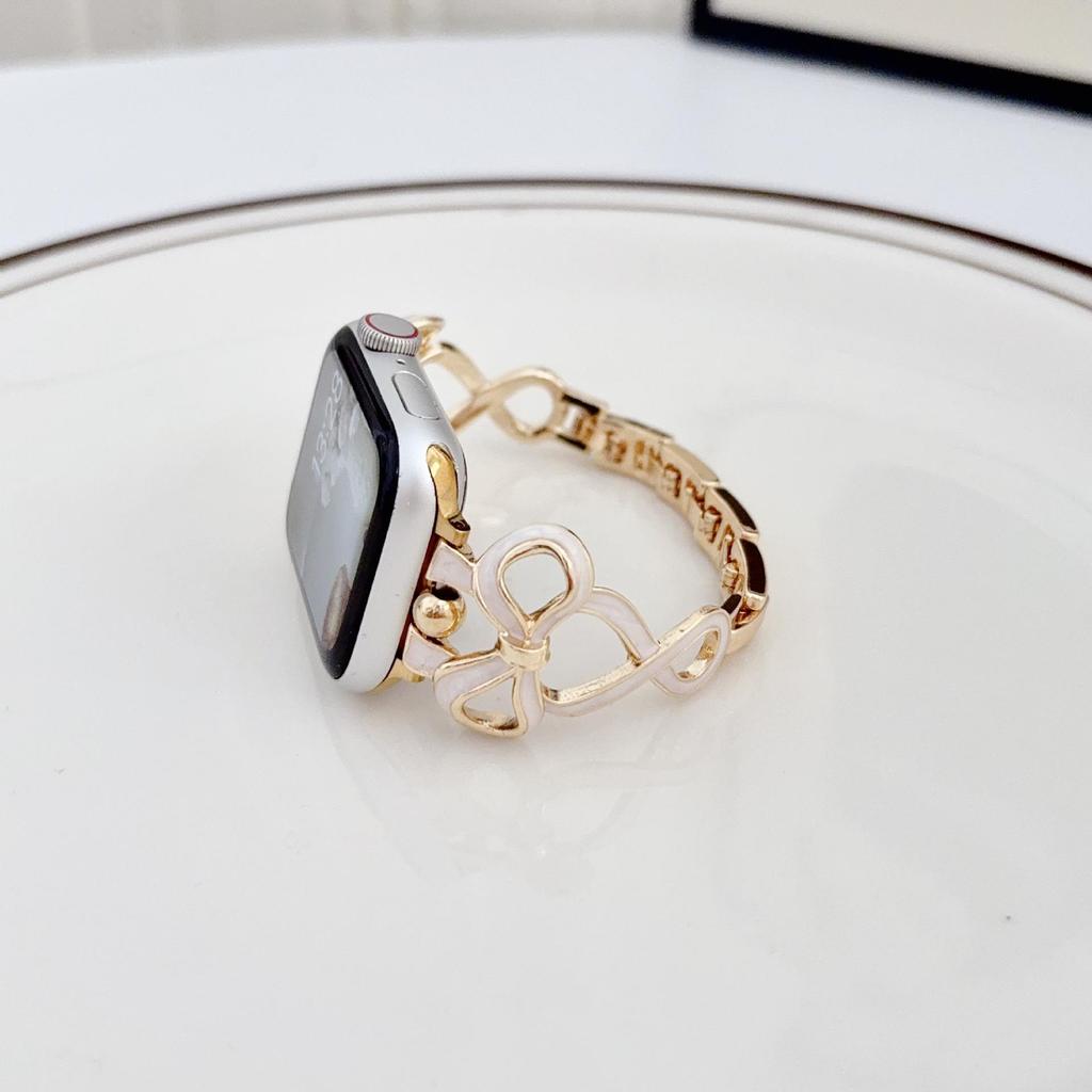 Совместимый ремешок для Huawei GT6, Xiaomi 9 Pro и Apple iWatch 9876SE: Стиль цепочки-банта с капающим маслом