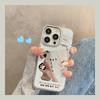 Зеркало для макияжа с милым медведем, мультяшным кроликом, противоударный чехол для телефона для Iphone 14 11 12 13 Pro Max, мягкая задняя крышка с забавными буквами