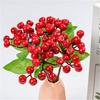 Festival Xmas Decor Wedding Christmas Ornaments Artificial Red Berry Fake Flower Simulation Branch