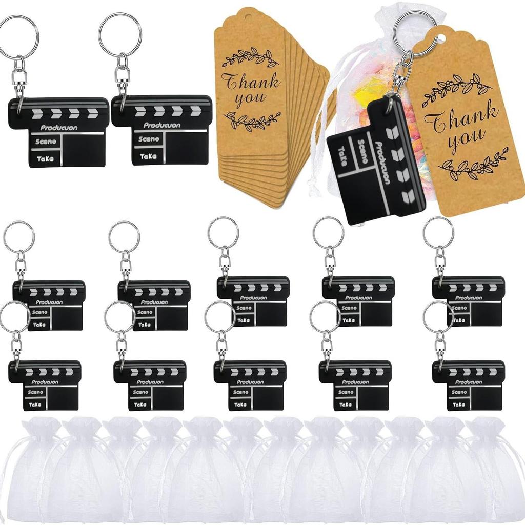 Брелок-рулетка «Хлопушка для фильма» – Креативный мультяшный аксессуар для украшения