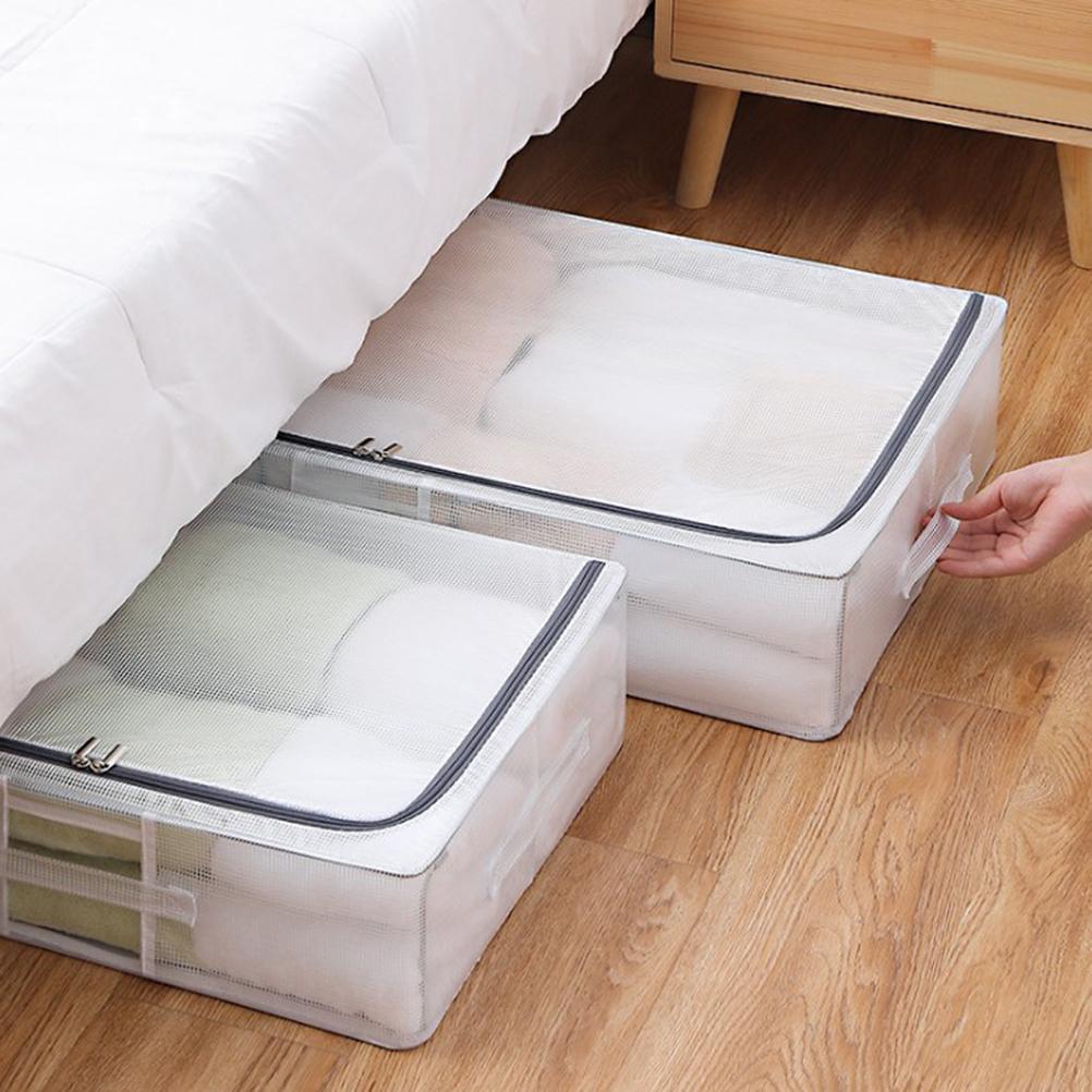 Non Woven Underbed Storage Bag Quilt Blanket Clothes Storage Bin Box Folding Organizer Clothing Container