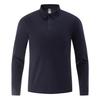 Essential Series Fashion Versatile Skin-Friendly Soft Breathable Long Sleeve Polo Shirt Men Tops Midnight-Blue K2CA41A2