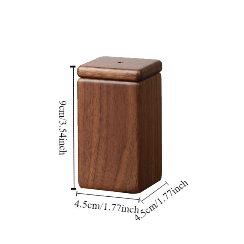 High-end Black Walnut Wood Toothpick Box Toothpick Dispenser Container Living Room