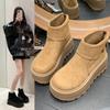 Fashion Women's Snow Boots 2025 Autumn New Thick Sole Heightening Suede Birken Boots Women's Shoes)