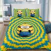 Fashion 3D Cartoon Movie M-Minions Duvet Cover Pillowcases Bedding Set, for Adult Girl Boy Bedroom DecorationGift,Birthday Gift
