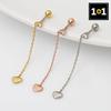 [1+1] Fashion Piercing Chain Love 3 Types, Choose 1, One Side for Sale