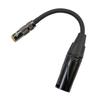 Audio Conversion Cable, XLR (4-pin) To 3.5mm Jack (Unbalanced), 10cm Long, Black