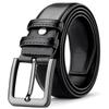 VoloEco Leather Belt for and Suits Size Men's Business, Casual, (Black, 120)