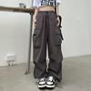 Casual Loose Wide Leg Pants Women Streetwear Fashion Straight Baggy Cargo Pants Joggers Y2k Women Trousers With Pockets 28958
