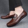 Модный Роскошный Бренд Мягкая Натуральная Кожа Обувь Мужская Мода Бизнес Кэжуал Однотонные Легкие Лоферы Мужской Британский Стиль Новая Дизайнерская Обувь