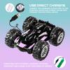 New Double-sided Drift Stunt Four-wheel Drive Car Rolling Rotation Light Sound Effect RC Spray Car 2.4G Off-road Vehicle Children's Toy Gift