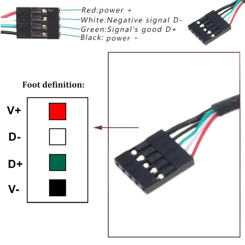 Качественный кабель USB 2.0 Female на 9-контактный разъем материнской платы, кабель USB IDC Header для надежного подключения материнской платы