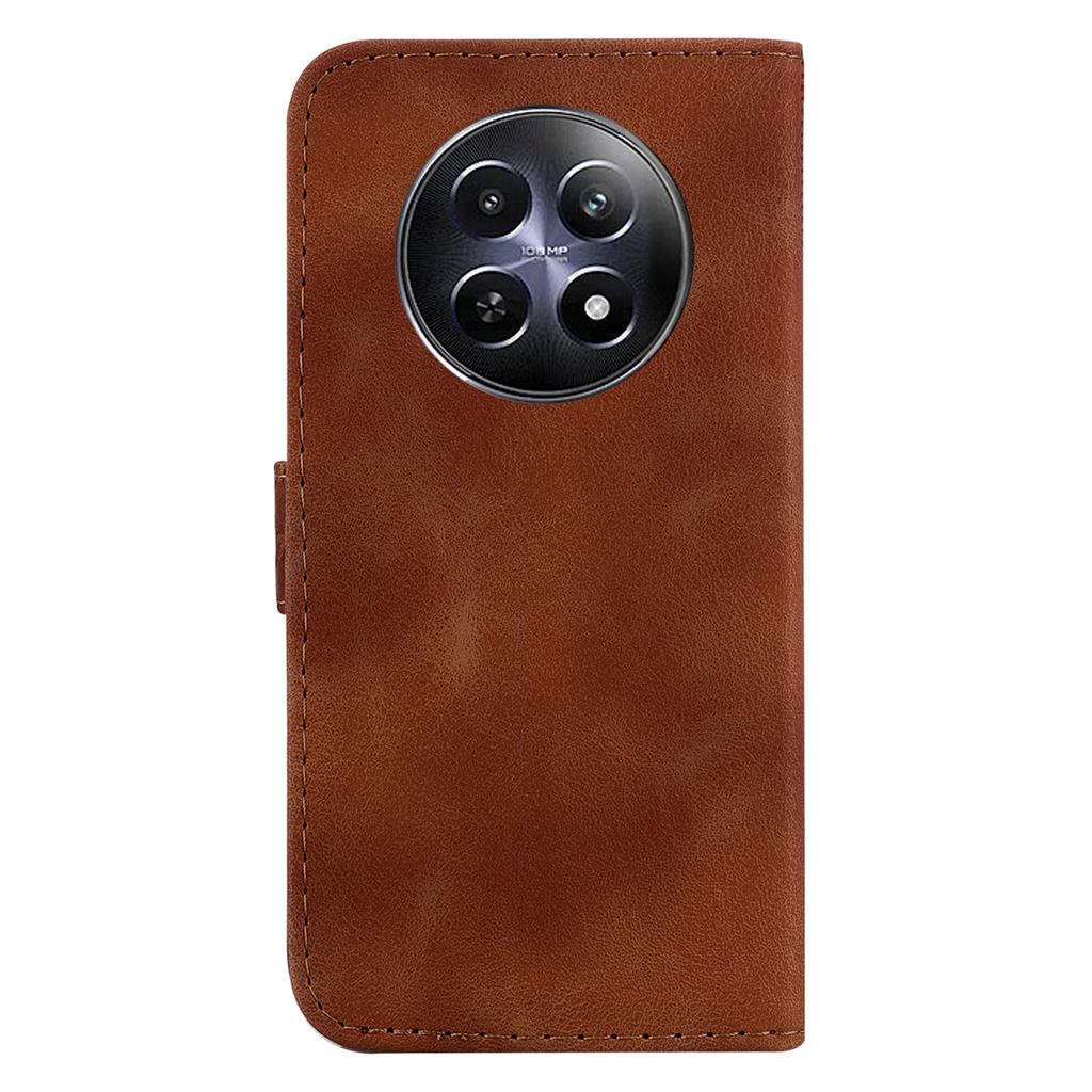 Для Realme 12 5G/12x 5G Чехол-кошелек для телефона с 7-образной печатью, складная подставка, кожаная обложка