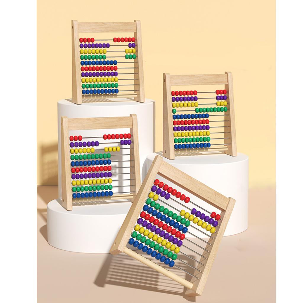 Деревянные обучающие счеты, игрушка, портативная игрушка для развития мозга детей дошкольного возраста, для тренировки мышления для малышей