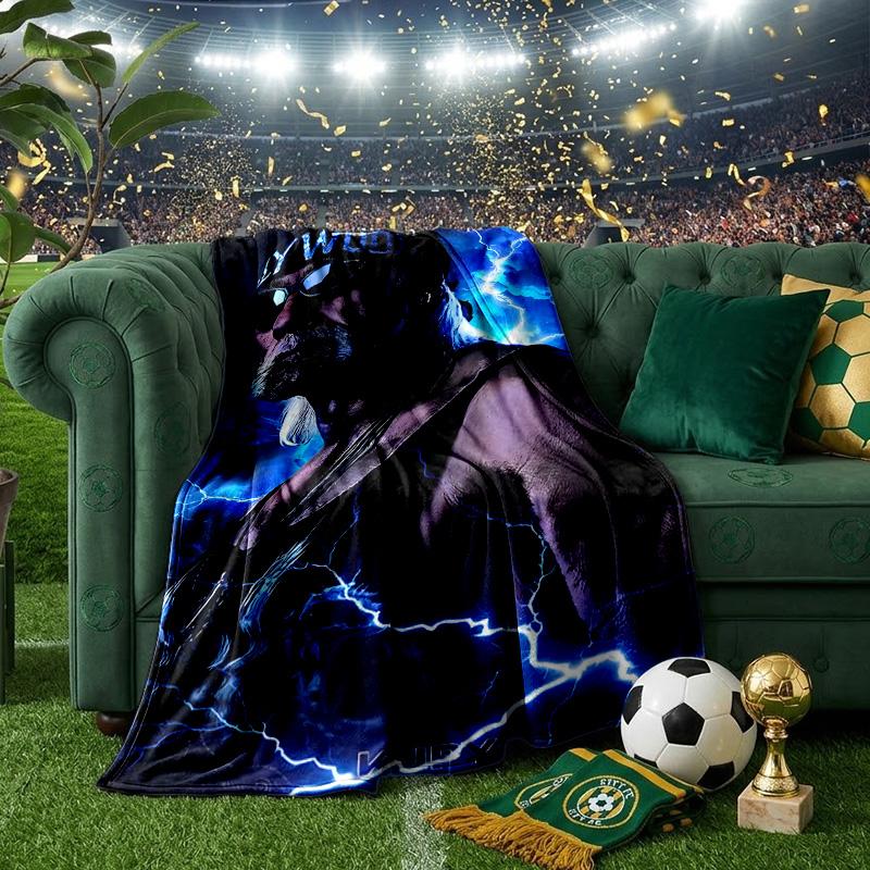 Lightning Warrior Hogan Wrestler Blanket Lightweight Ideal Bedding Blanket Perfect for Travel,Camping,Living Rooms,Offices,Sofas,Fan Christmas gift