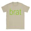 Charli XCX Brat Album T-Shirt for Men  Humorous Pure Cotton Tees O Neck Short Sleeve T Shirt Printing Tops
